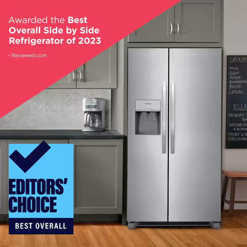 36 in. 25.6 cu. ft. Side by Side Refrigerator in White D229176
