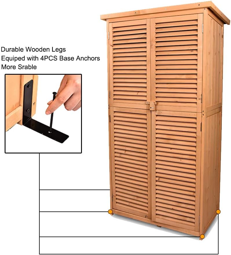 63 Outdoor Fir Wood Storage Shed N95542
