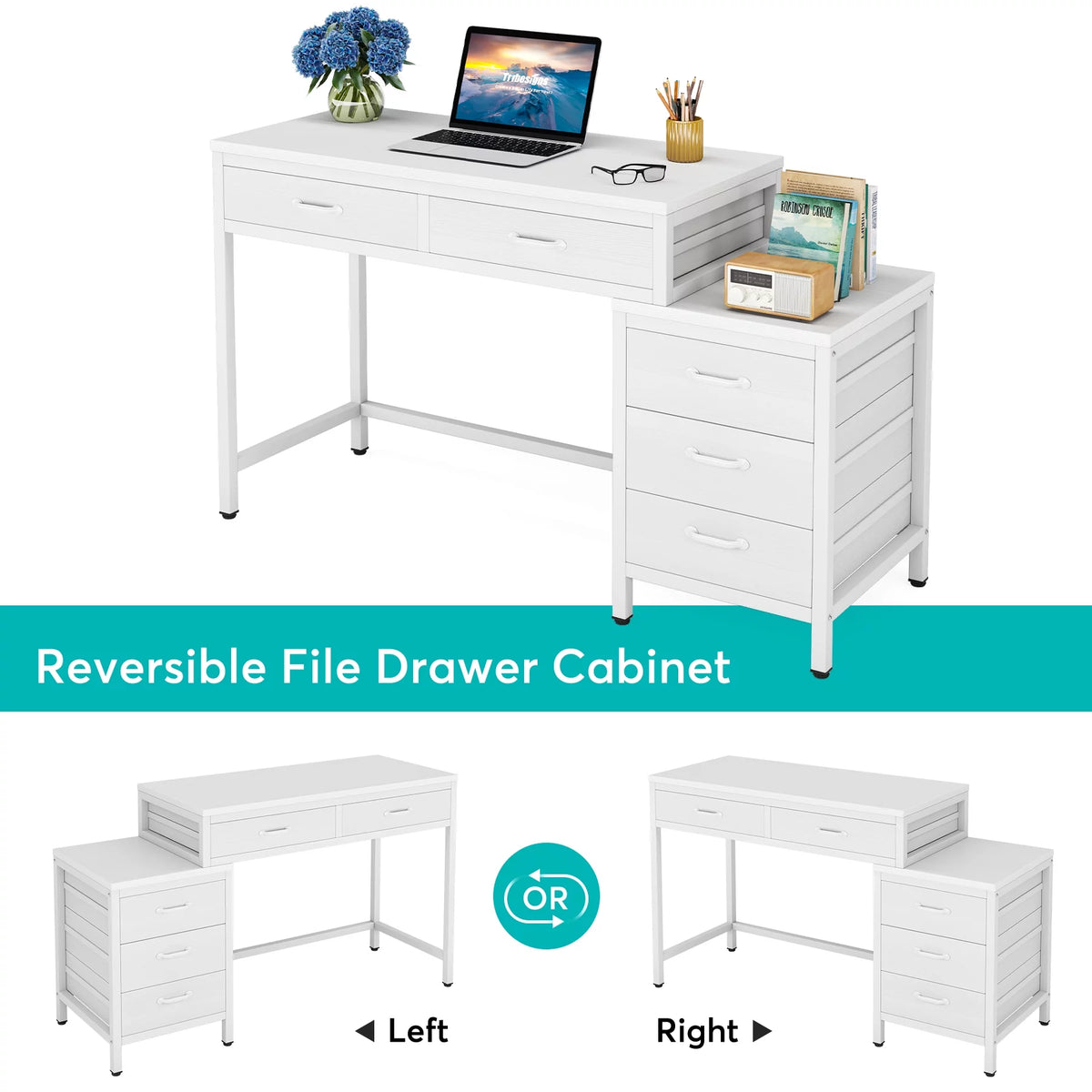 Computer Desk with 5 Drawers O745
