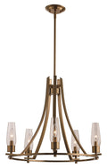 5Lt Tier Cage Chandelier in Antique Gold R594