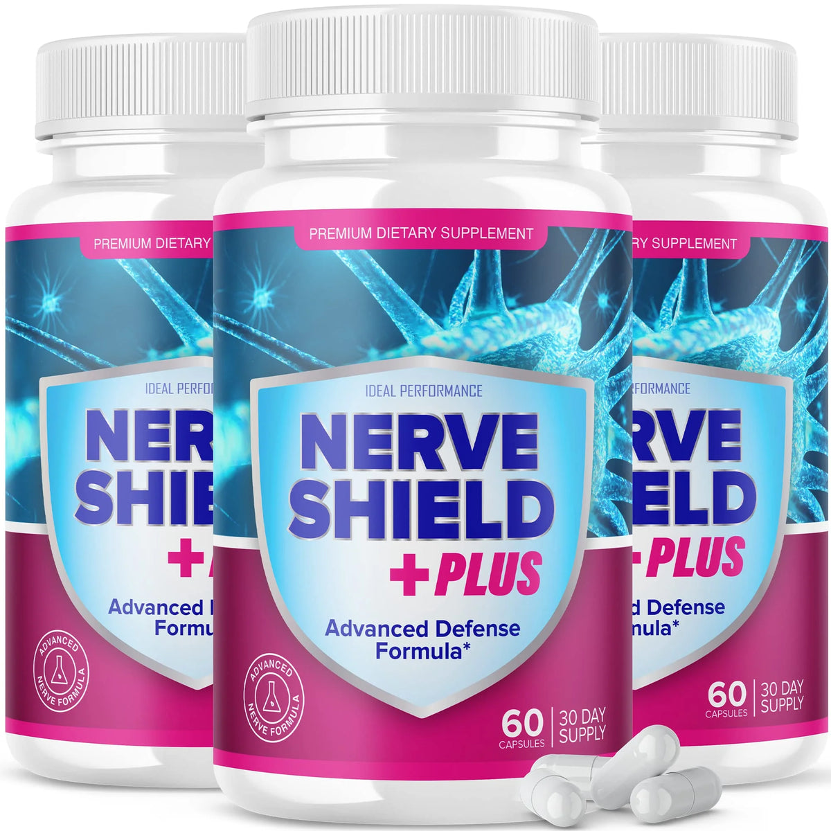 3 Pack 180 Capsules Nerve Supplement Q845
