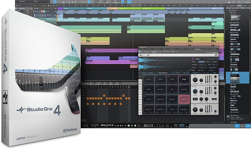 Audio Interface with Studio Monitors and Instrument Cable U315718