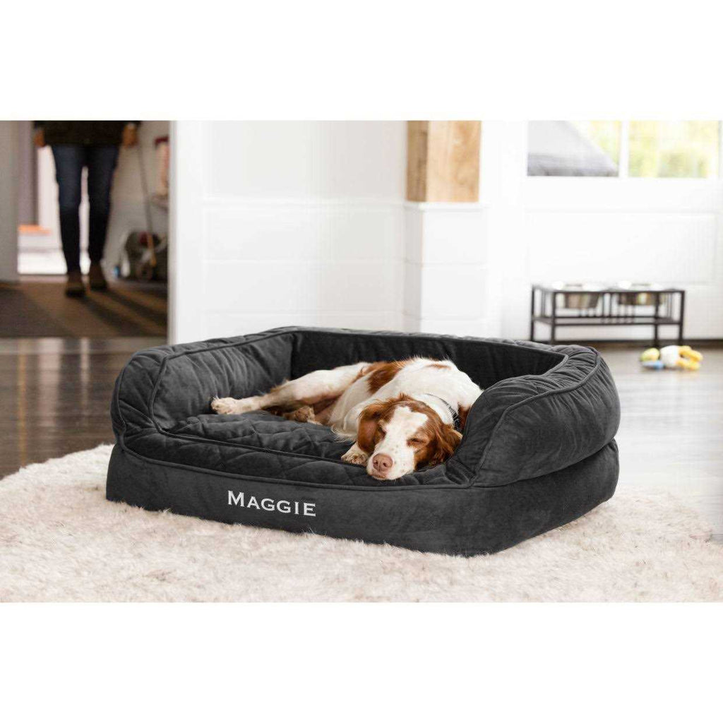 Memory Foam Dog Bed Slate L5652
