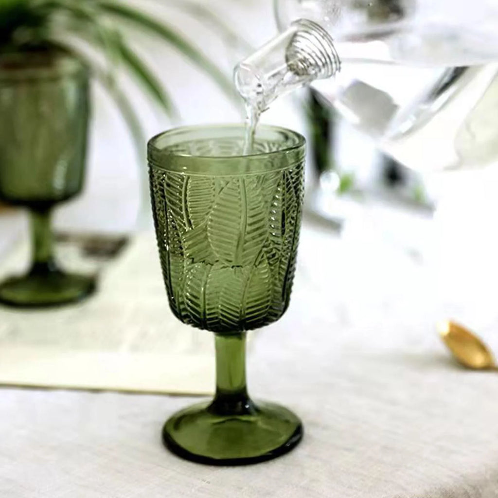 Green Embossment Texture Beverage Glasses E141510