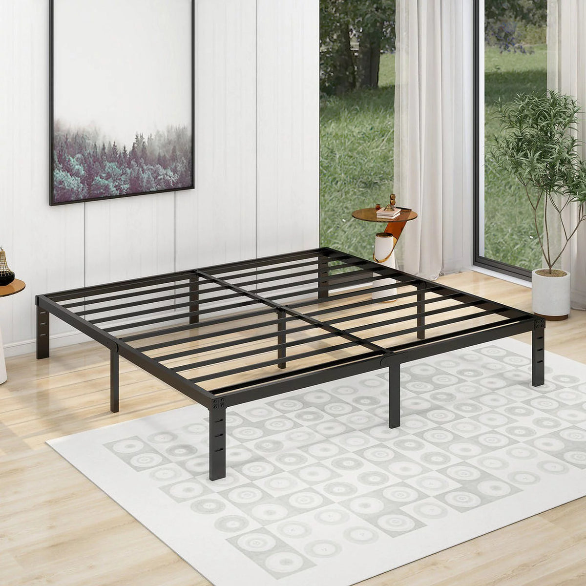 14 Inch Metal Platform King Bed Frame J846