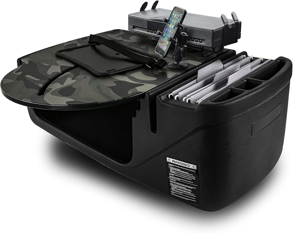 Car Desk with Power Inverter, Phone Mount and Printer Stand C8538