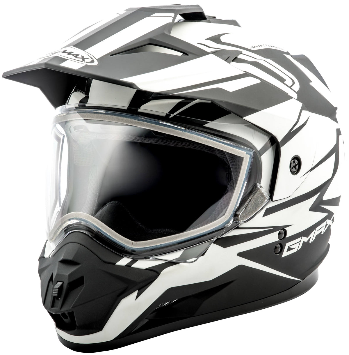 Vertical Dual Sport Snow Helmet 2XL Black/White M30223