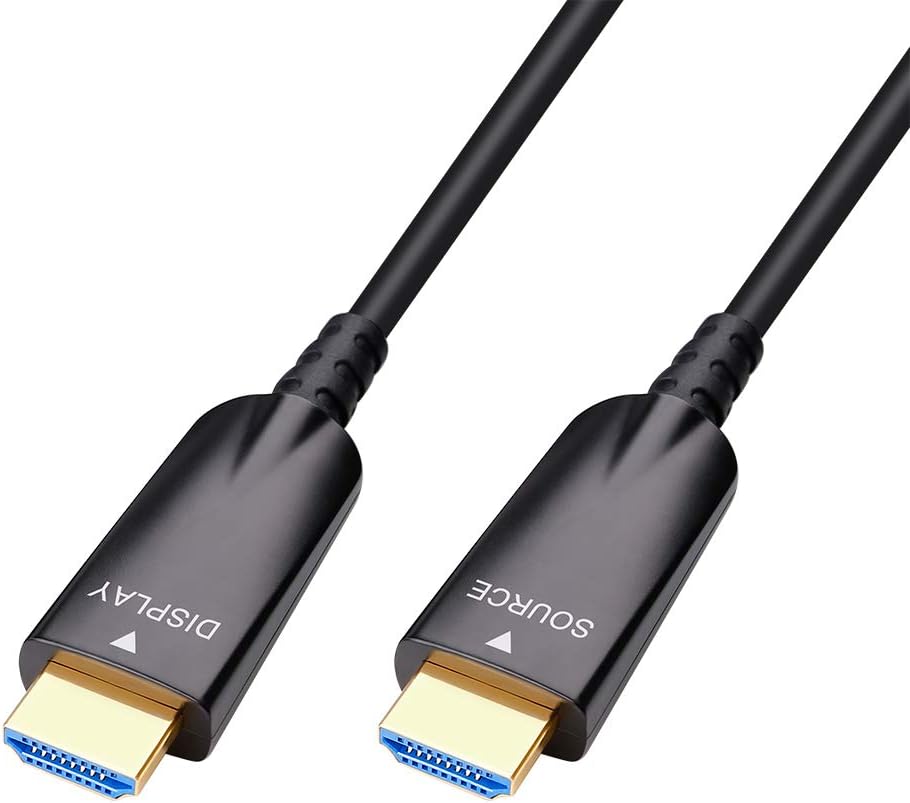 100ft Fiber Optic HDMI Cable 4K 30Hz 1080p 60Hz Black Pack of 2 N5483