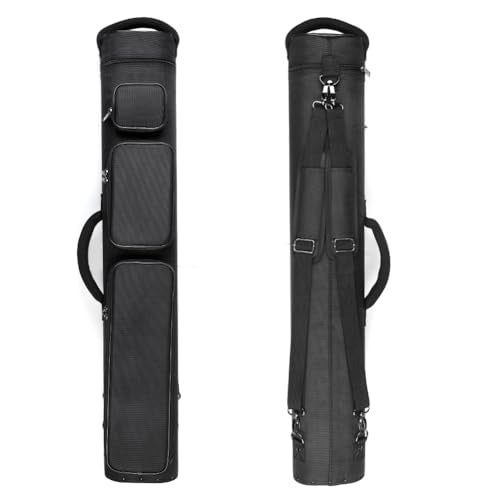 12-Hole Nylon Pool Cue Case, Black/Blue O60349