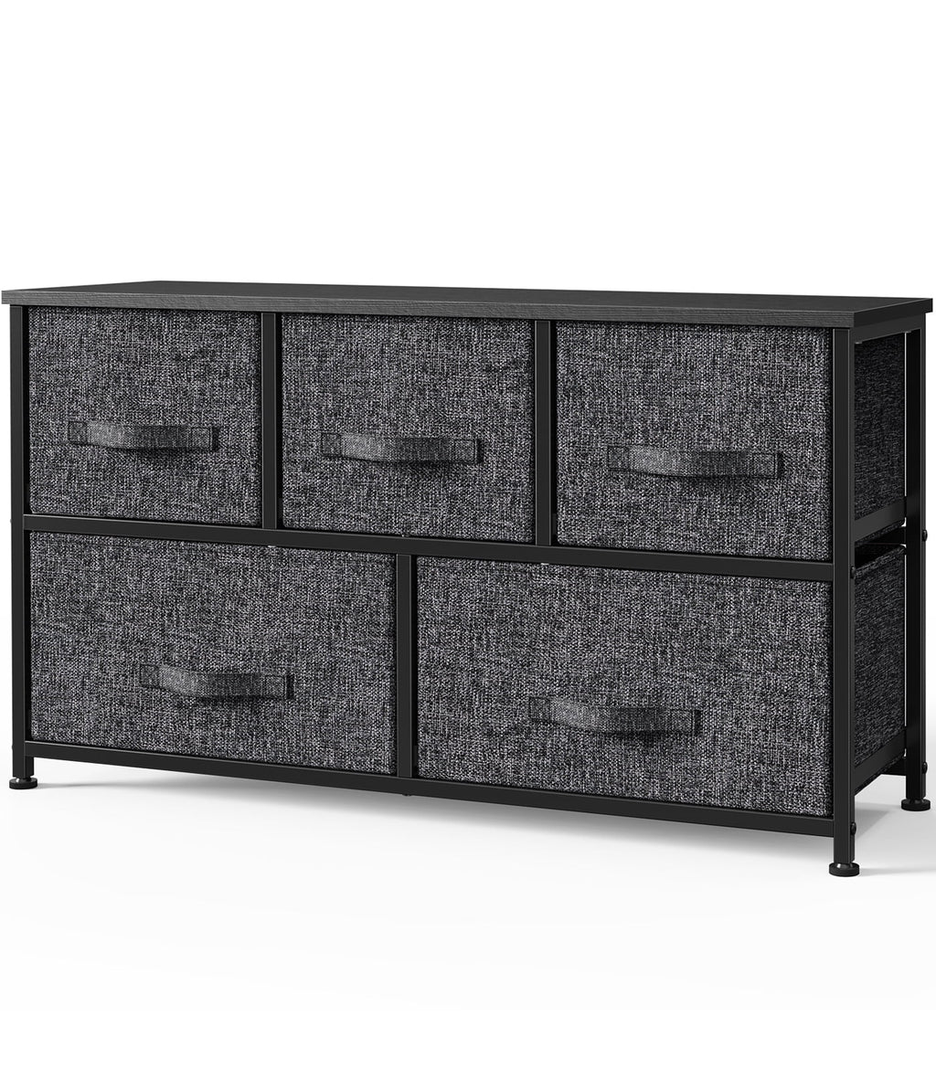 Fabric 5 Drawer Dresser Storage Tower A7858