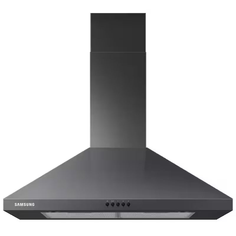 Wall Mount Range Hood with LED Lighting in Black Stainless Steel Q26716