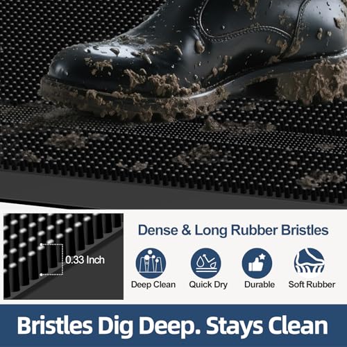 Black Heavy Duty Rubber Doormat W19392