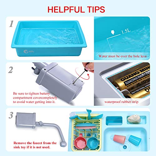 Pretend Play Kitchen Sink Toys with Cooking Stove Pot and Pan P212505