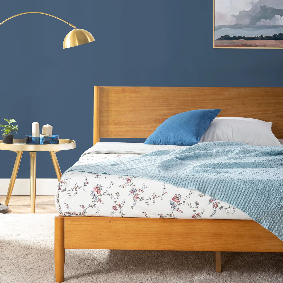 Queen Wood Platform Bed Frame F799776