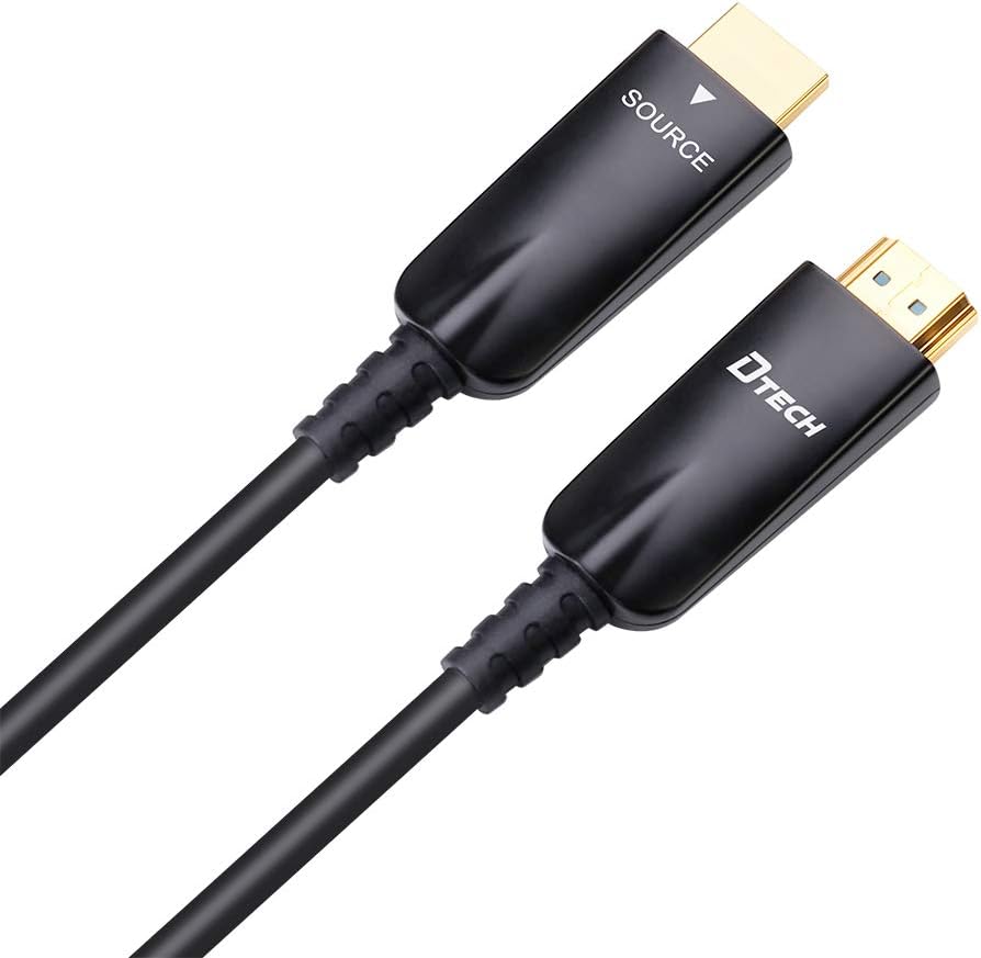 100ft Fiber Optic HDMI Cable 4K 30Hz 1080p 60Hz Black Pack of 2 N5483