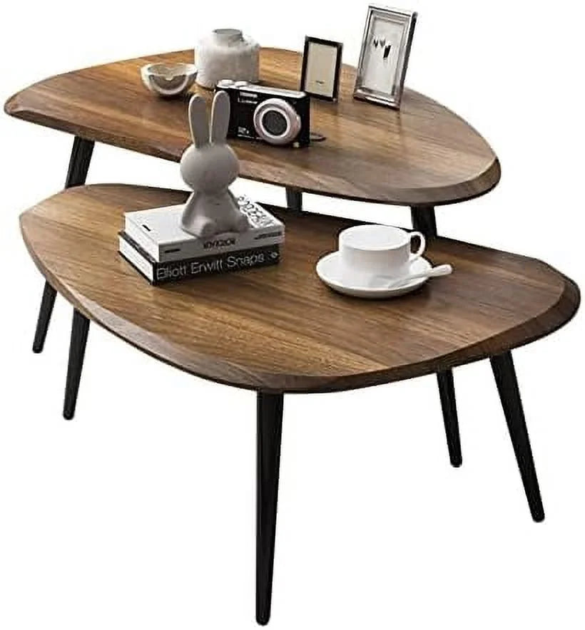 2 Sets of Wood Coffee Table and Side Table T9455