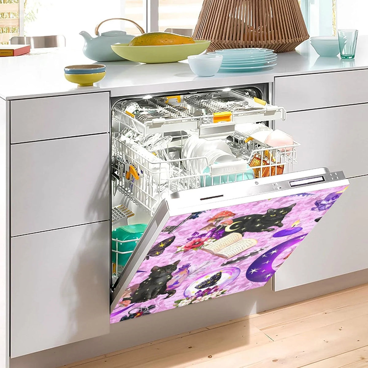 Purple Magnetic Dishwasher Magnet Cover 23 x 26 Inch Q6033