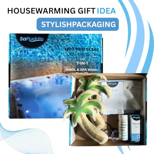 Hot Tub Scum Absorber 2-Pack with 150 Water Test Strips L1081