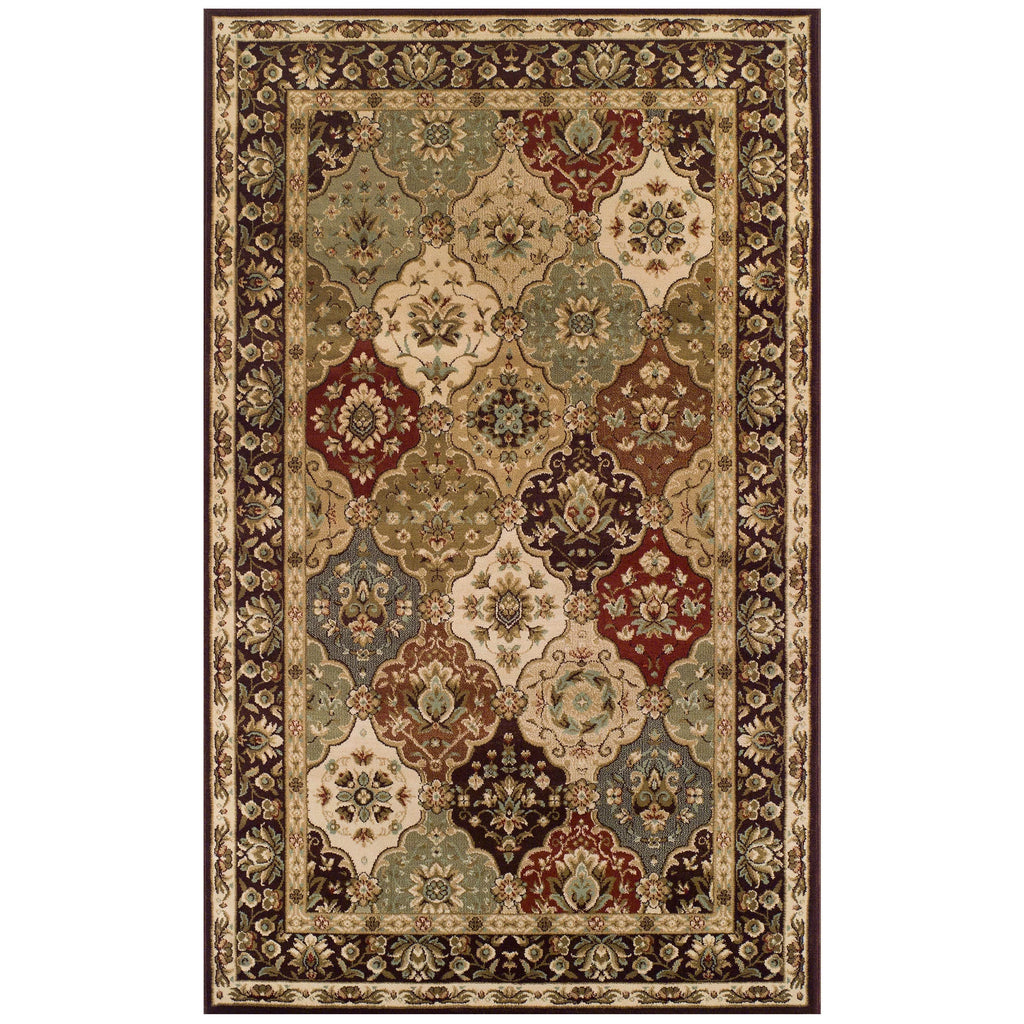 Chocolate 8' x 10' Floral Indoor Area Rug J53350