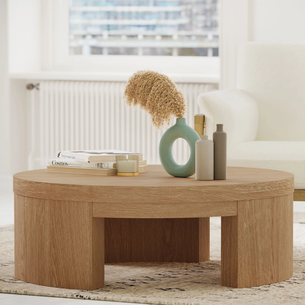 Round Black Coffee Table N248