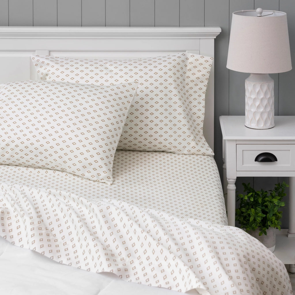 Queen Soft Cotton Rayon Bamboo Bed Sheet Set C87610