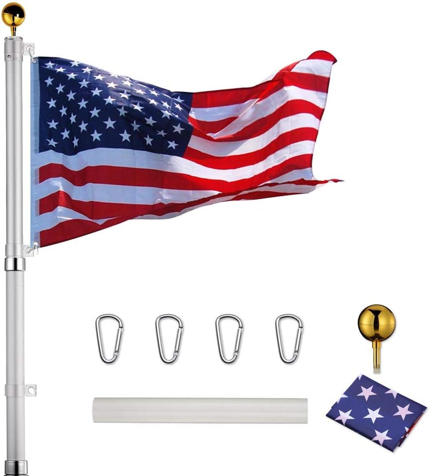 25FT Telescoping Aluminum Flagpole Kit Z664004