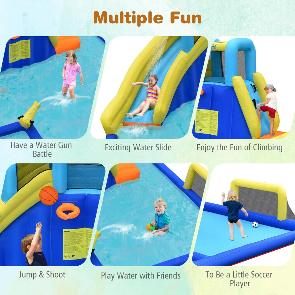 Inflatable Water Slide Bounce House Splash Pool with Blower P652