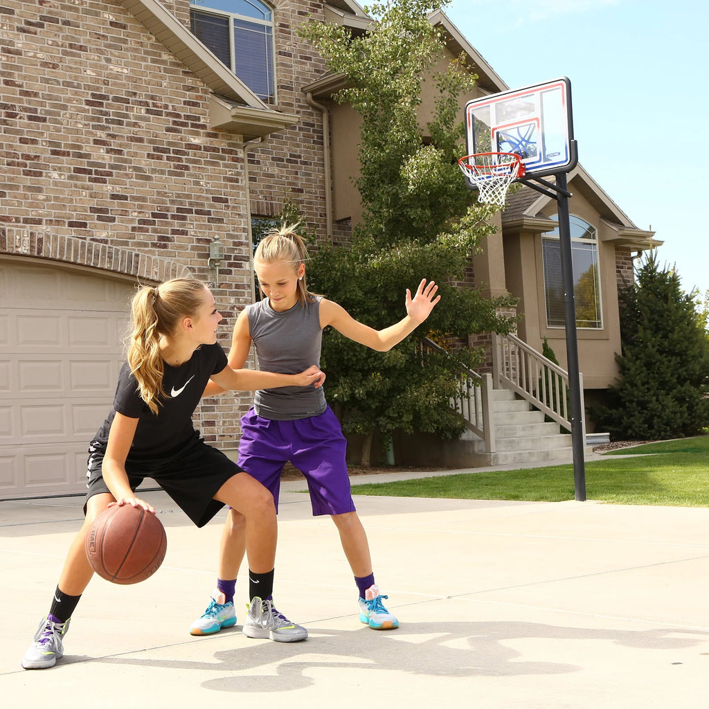 Adjustable Inground Basketball Hoop 44 inch Polycarbonate P567