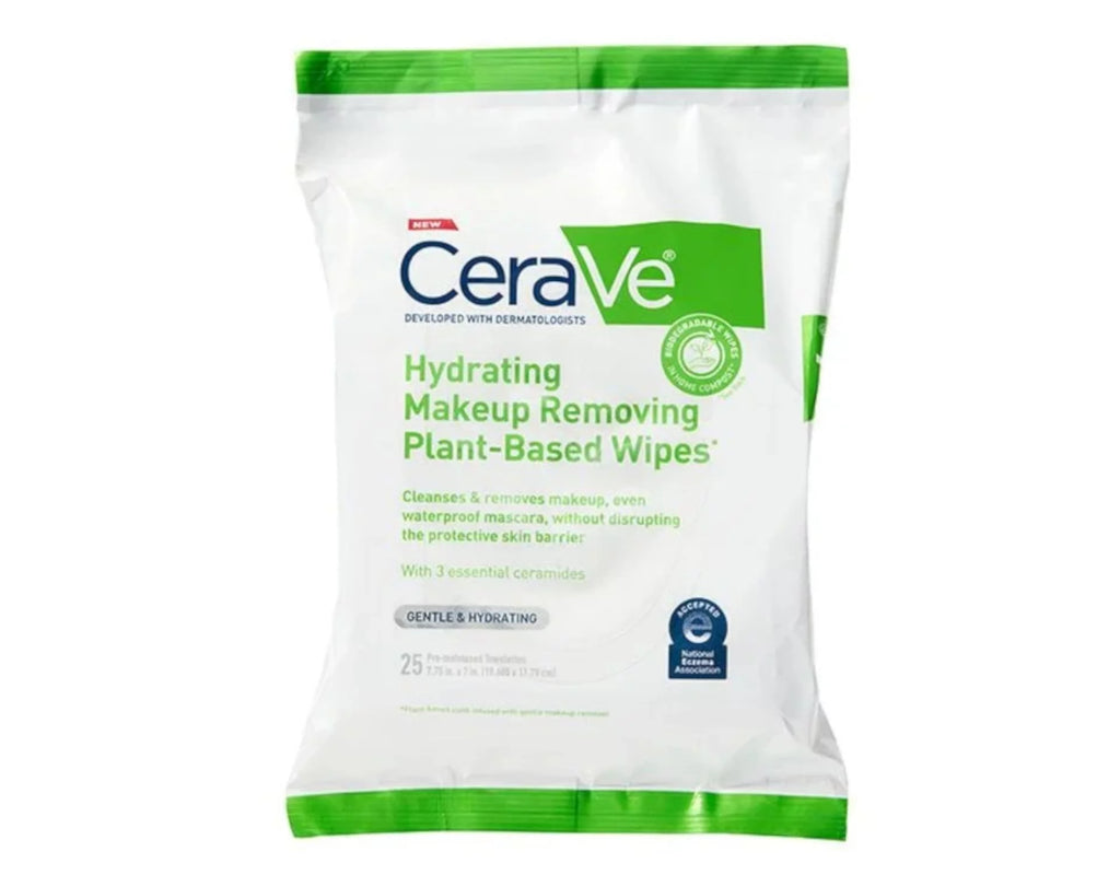 Hydrating Makeup Removing Plant-Based Wipes 25 Count Pack Of 2 S836