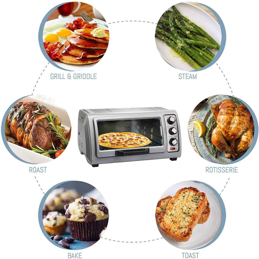 6-Slice Countertop Toaster Oven with Bake Pan B482126