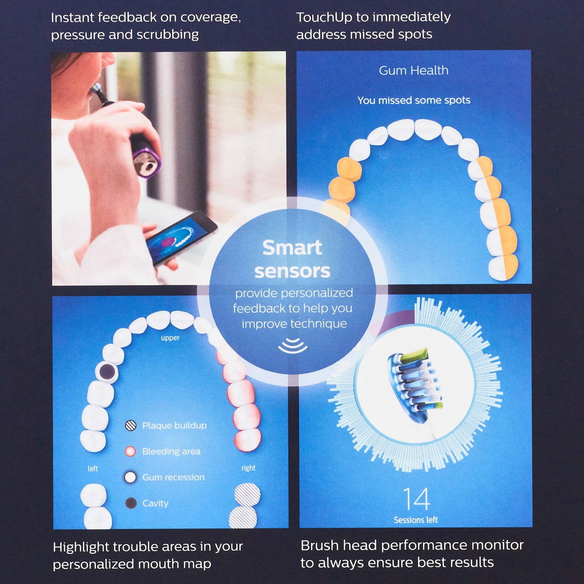Lunar Blue Rechargeable Electric Toothbrush I957