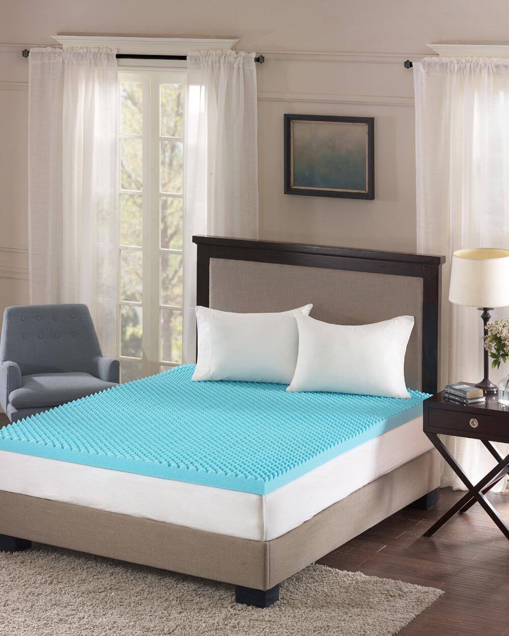 3-Inch Gel Memory Foam Topper Blue Cal King T248