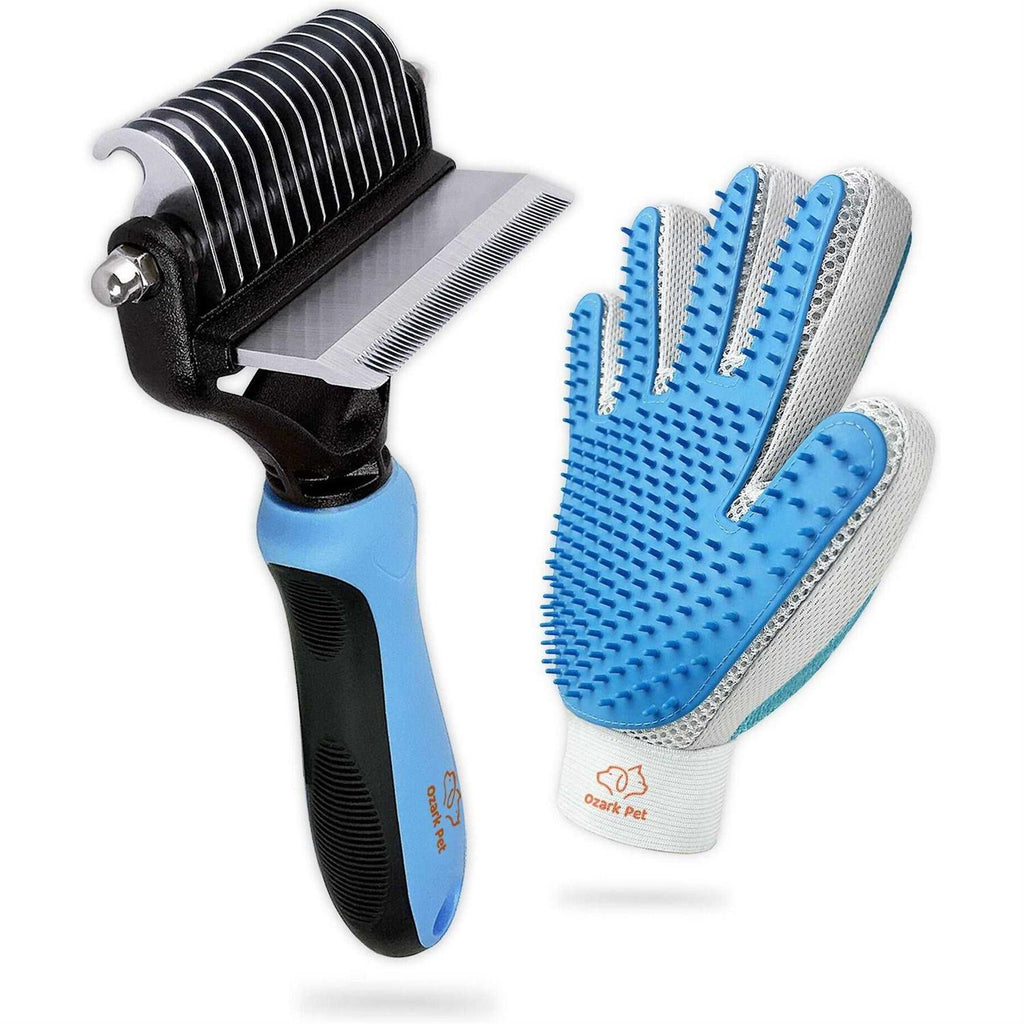 Dog and Cat Deshedding Brush and Shedding Glove M8138