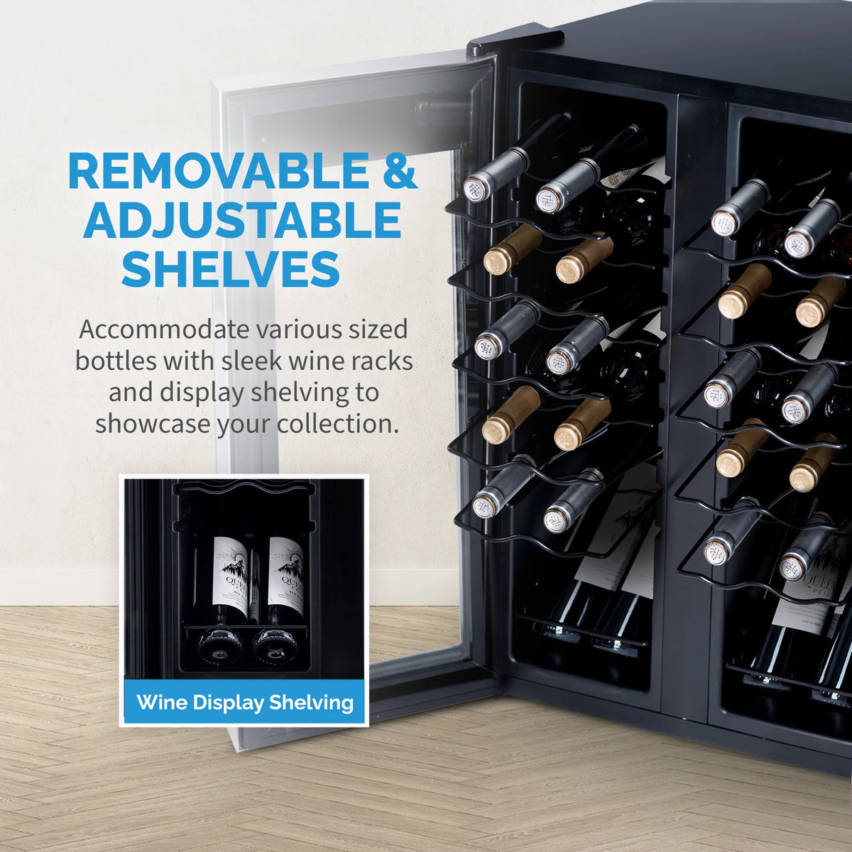 24 Bottle Dual Temperature Zone Wine Cooler Refrigerator C622910