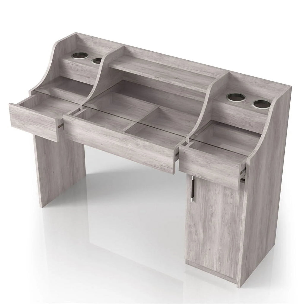 Wood Multi-Storage Vanity Table S486