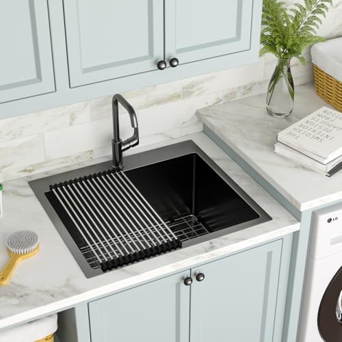 25 Inch 16 Gauge Stainless Steel Drop In Utility Sink G543
