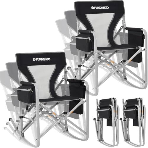 Camping Rocking Chairs Portable Folding BlackGery D78233