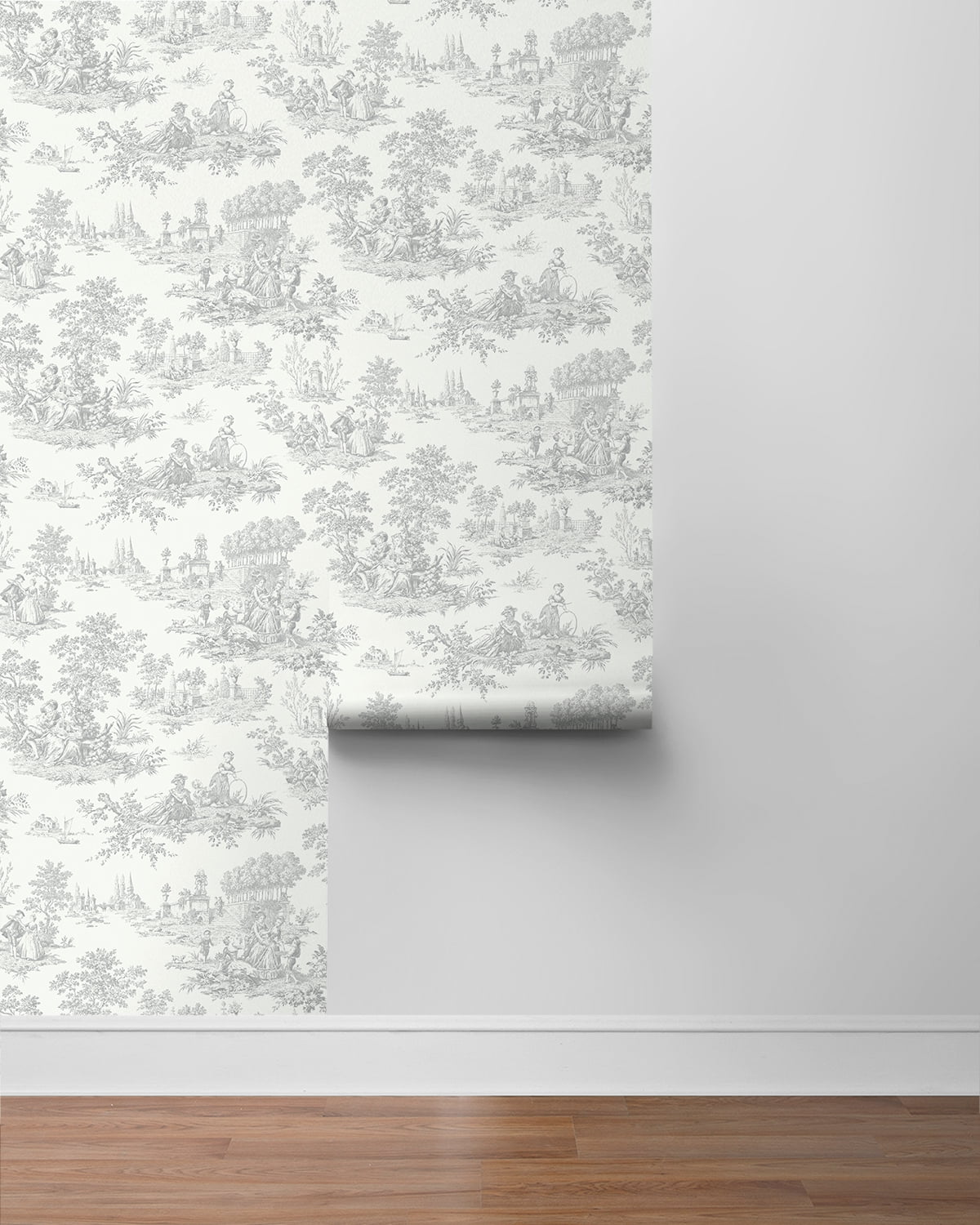 Grey Toile Peel and Stick Wallpaper N491