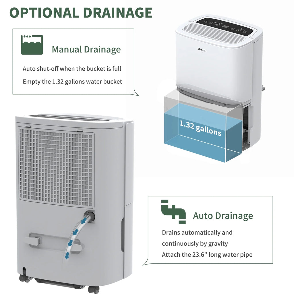 120-Pint Dehumidifier with Drain Hose E538629