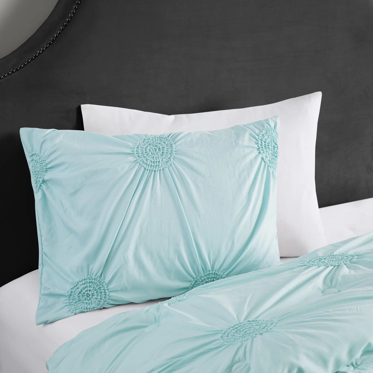 Blue Microfiber 2-Piece Comforter Set Z3036