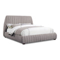 Gray California King Fabric Panel Bed D181