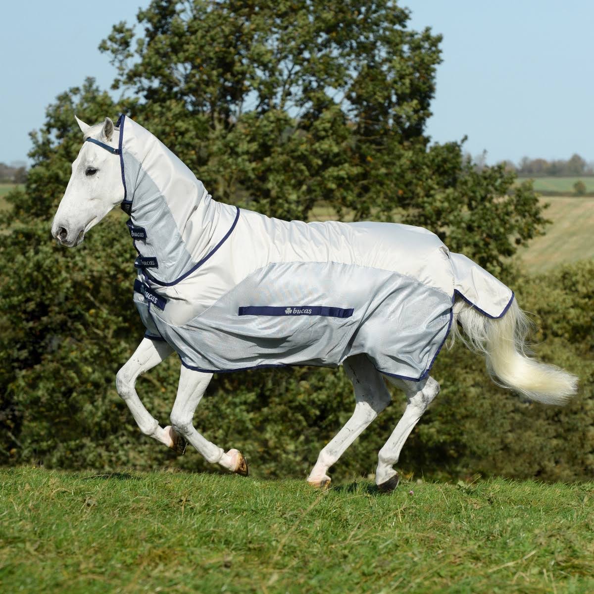 Silver Blue Full Neck Rain Sheet K73031
