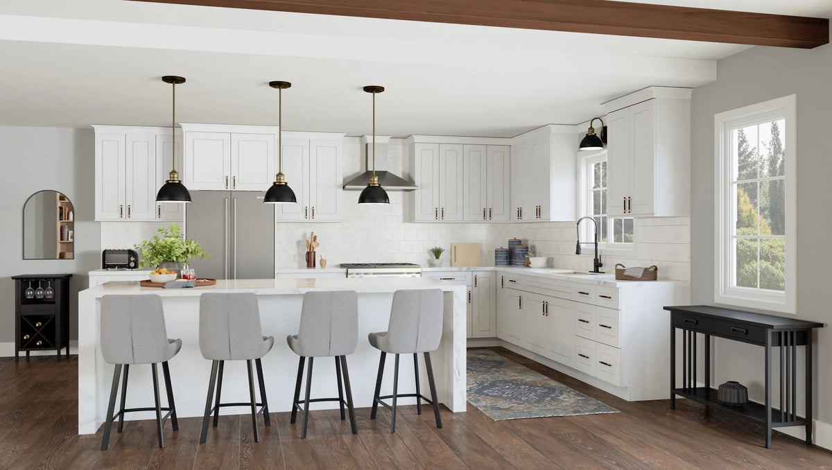 White Shaker Base Kitchen Cabinet 36x34.5x24 H398752