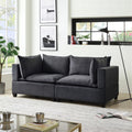 Dark Gray Fabric Loveseat X670783