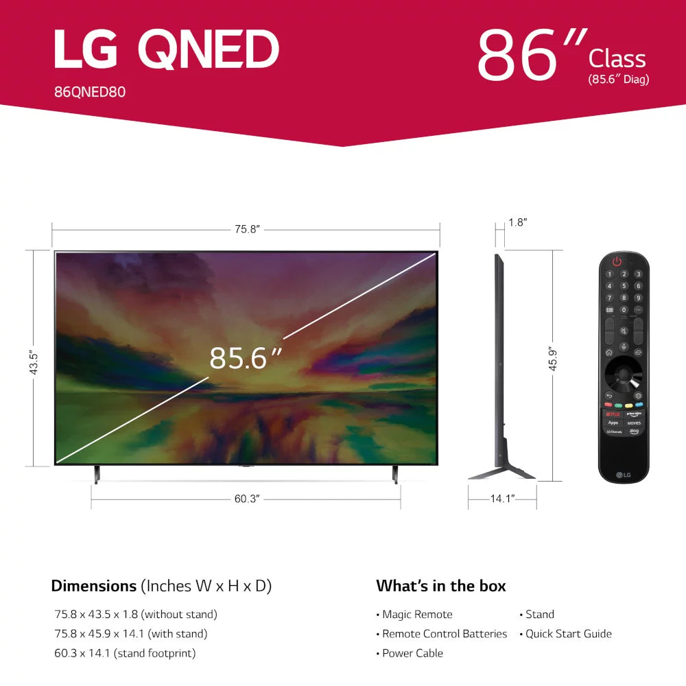 86 Class 4K UHD Smart TV with HDR B581093