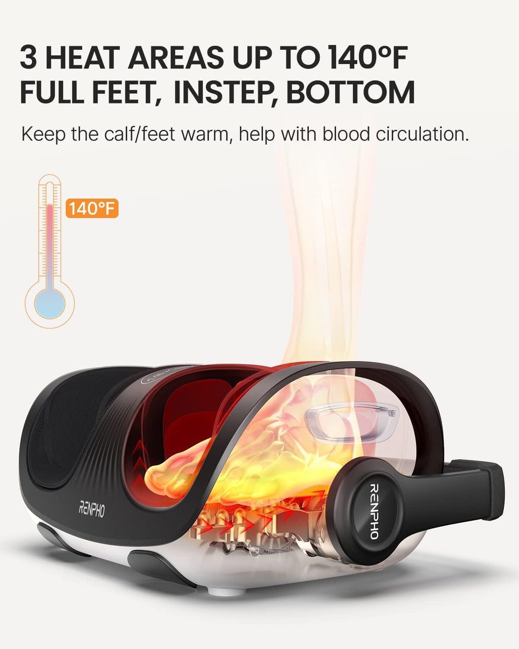 Shiatsu Foot and Calf Massager with Heat and Remote E2376