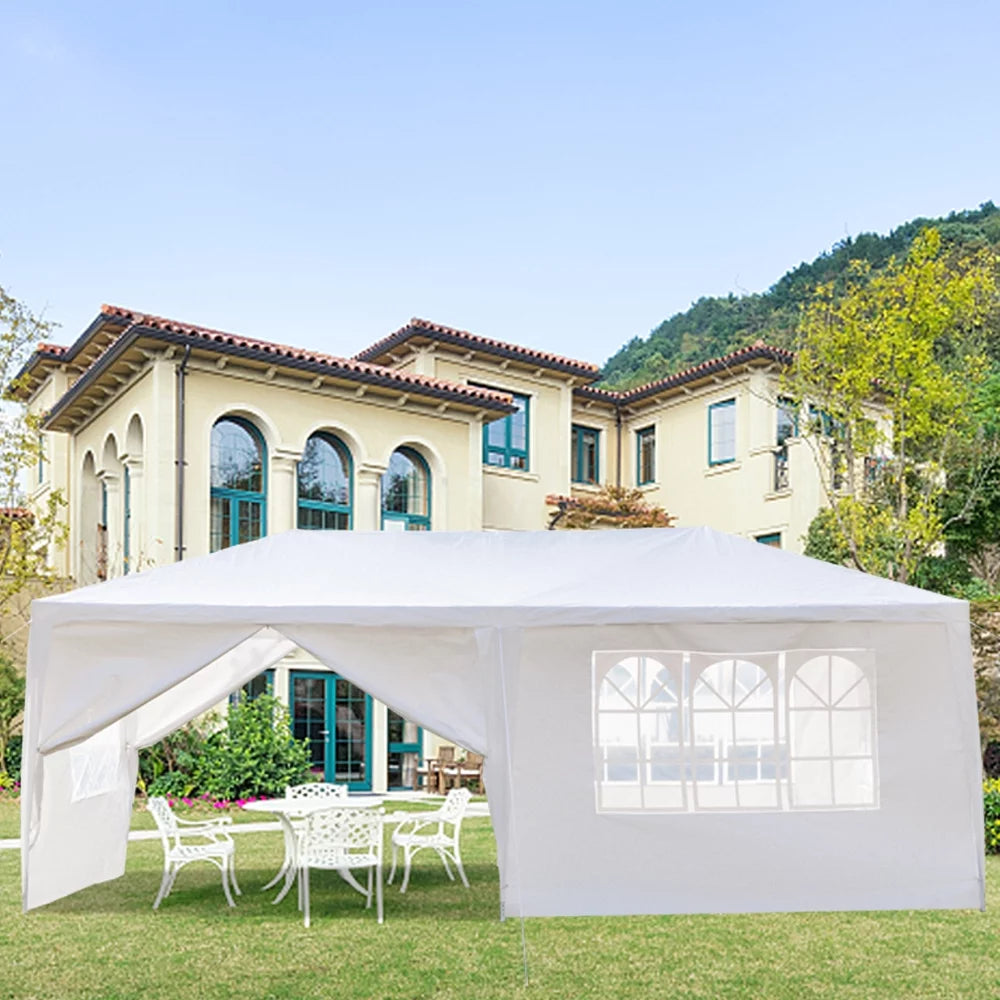 10'x 20' White Party Tent with Sides Q6384