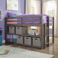 Black Twin Loft Storage Bed Z253401