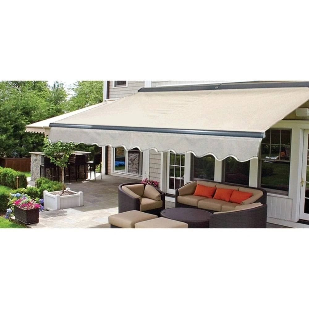 13x10 ft Half Cassette Retractable Patio Awning Ivory G52537
