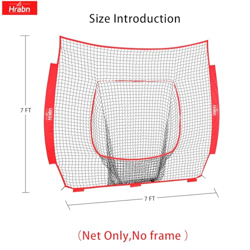 7-Strand Heavy Duty Knotless Polyester Baseball & Softball Replacement Net C1250